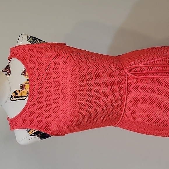 Covington Dresses & Skirts - COVINGTON coral red mesh maxi dress. Ties at waist. Size is 6.